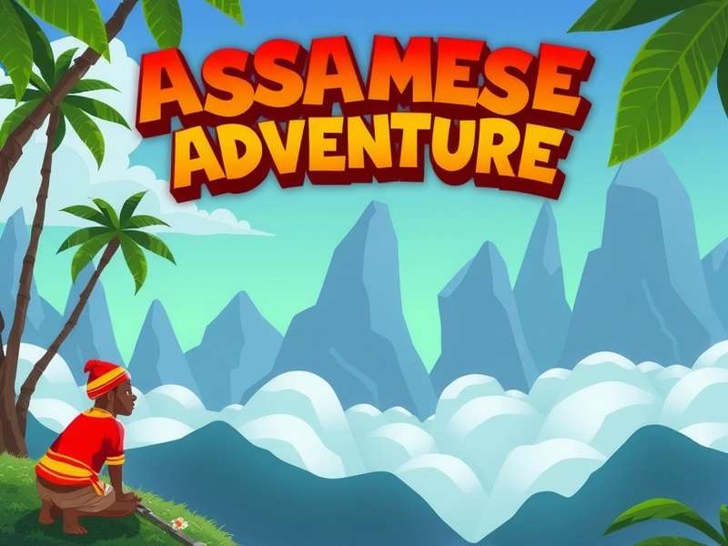 Assamesse Anthem Adventure game cover featuring Assamesse cultural elements
